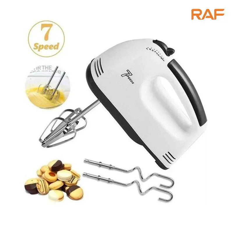 RAF 270W 7-Speed Electric Hand Mixer with Dough Hooks & Beaters Scrollcart Qatar 