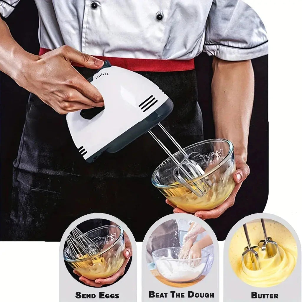 RAF 270W 7-Speed Electric Hand Mixer with Dough Hooks & Beaters Scrollcart Qatar 