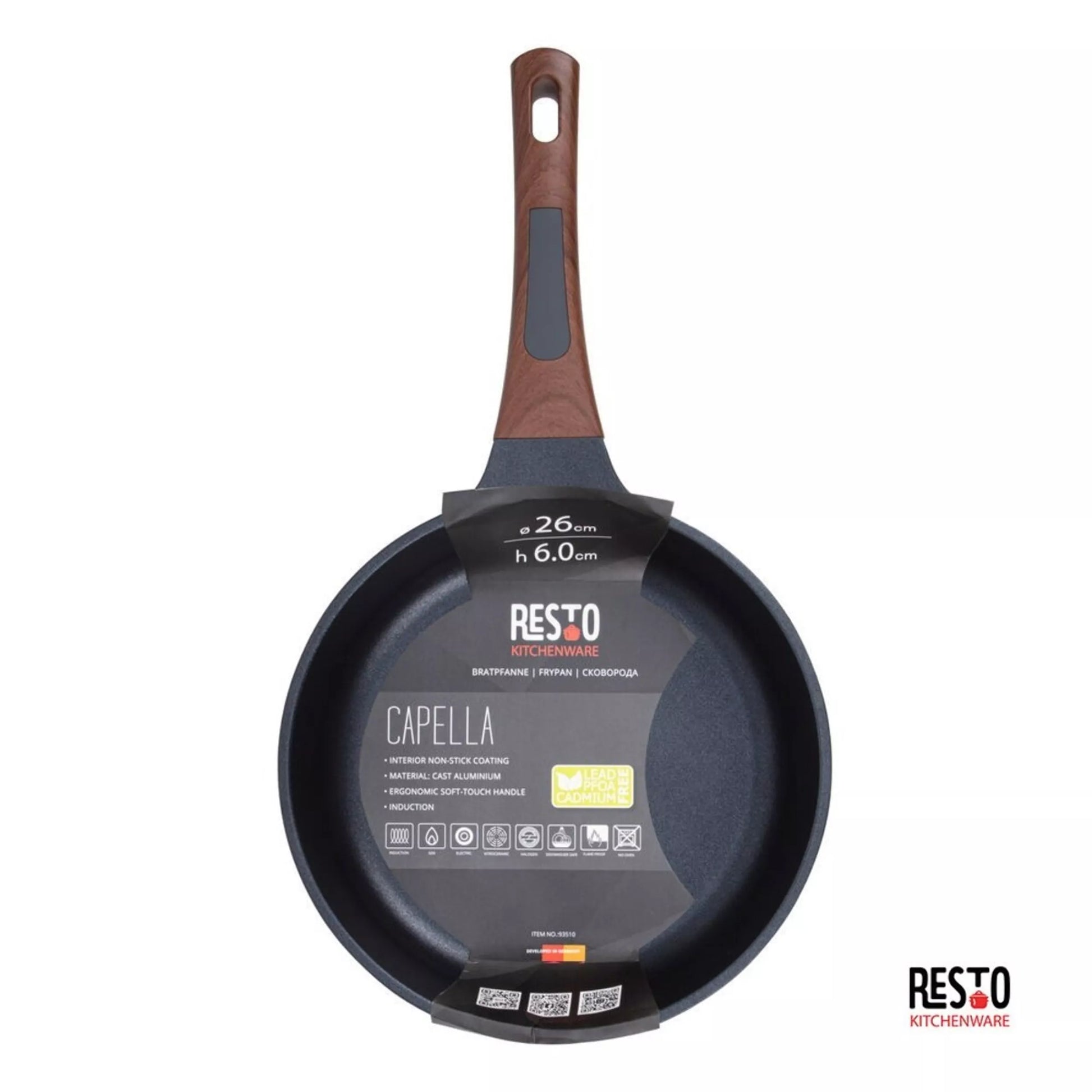 RESTO 93510 Frypan 26cm – Non-Stick Cast Aluminum Qatar