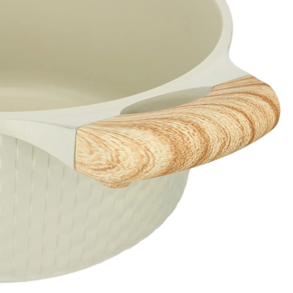 RESTO Beige Casserole 20cm – 2.4L Non-Stick Induction