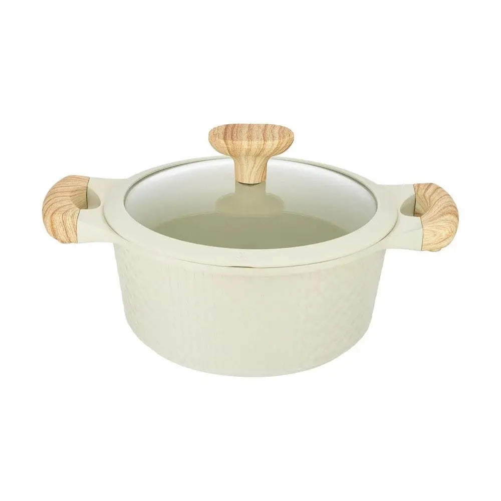 RESTO Beige Casserole 20cm – 2.4L Non-Stick Induction