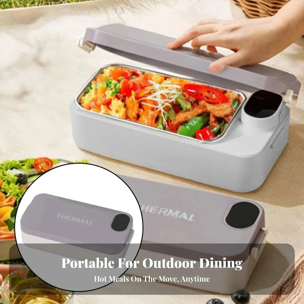 Rechargeable Electric Lunch Box – Cordless Self-Heating Lunchbox Scrollcart Qatar 