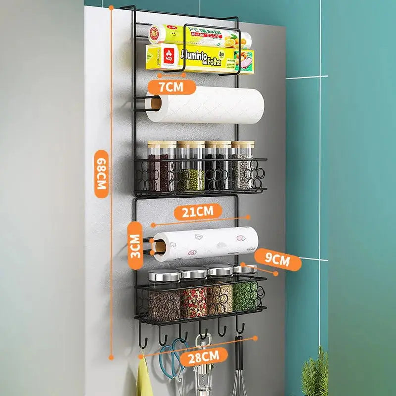 Spice Rack on Side of Refrigerator: Maximize Kitchen Space