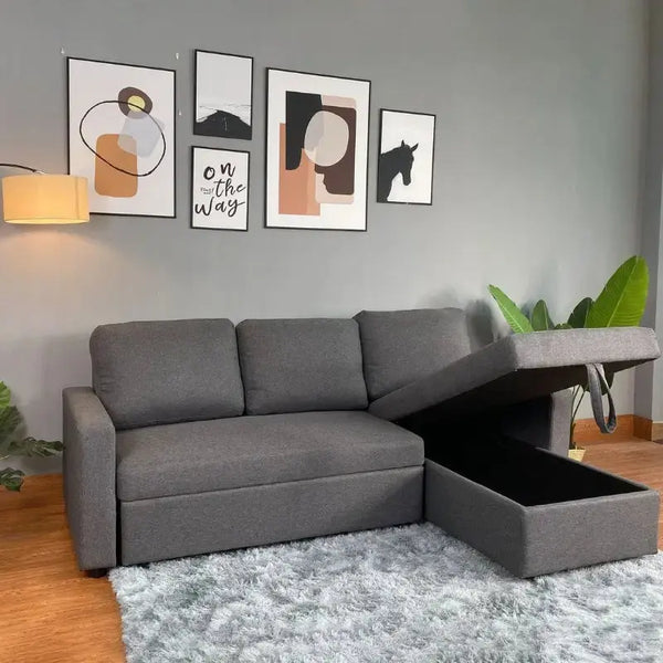 Reversible Chaise Sofa with USB Charger & Storage Masa souq 