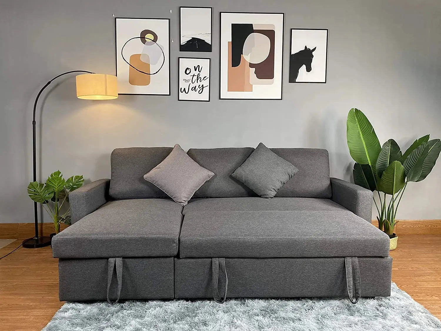 Reversible Chaise Sofa with USB Charger & Storage Masa souq 