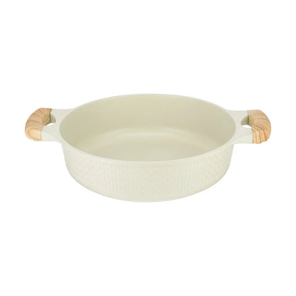 Resto Beige Non-Stick Shallow Pot with Lid – 28cm Qatar