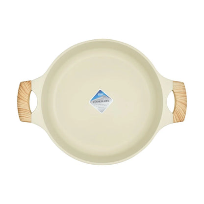 Resto Beige Non-Stick Shallow Pot with Lid – 28cm Qatar