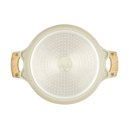 Resto Beige Non-Stick Shallow Pot with Lid – 28cm Qatar