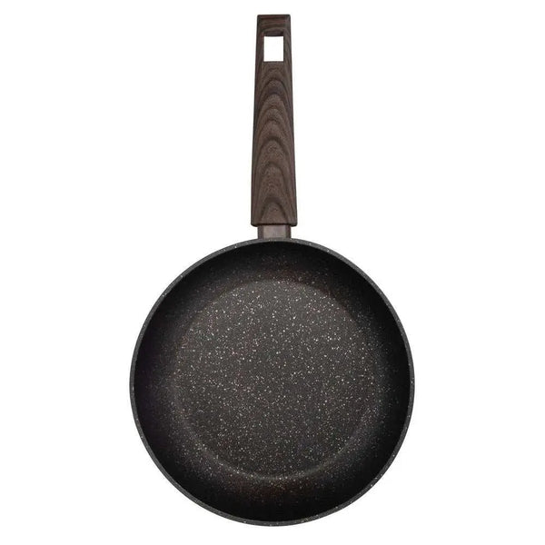 Fry pan : Resto Carina  Non-Stick Deep Frypan with Wooden Soft Touch Handle - Scrollcart Qatar