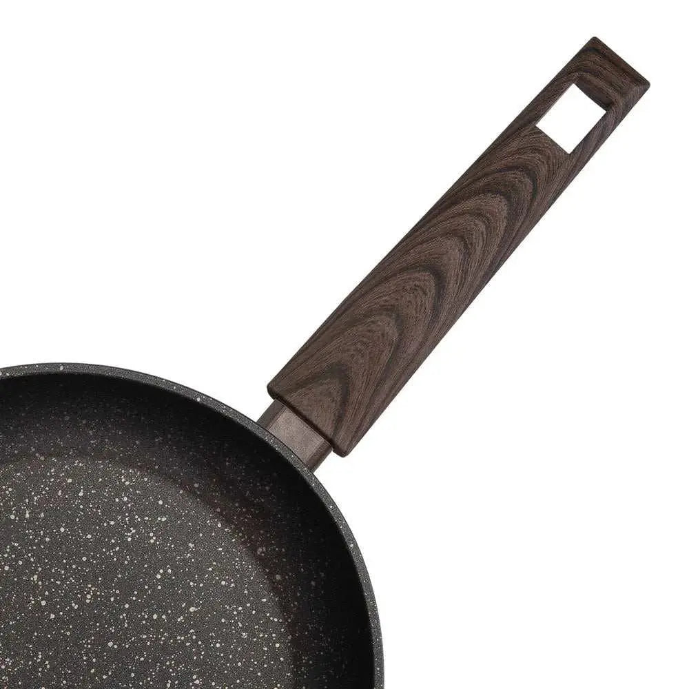 Fry pan : Resto Carina  Non-Stick Deep Frypan with Wooden Soft Touch Handle - Scrollcart Qatar