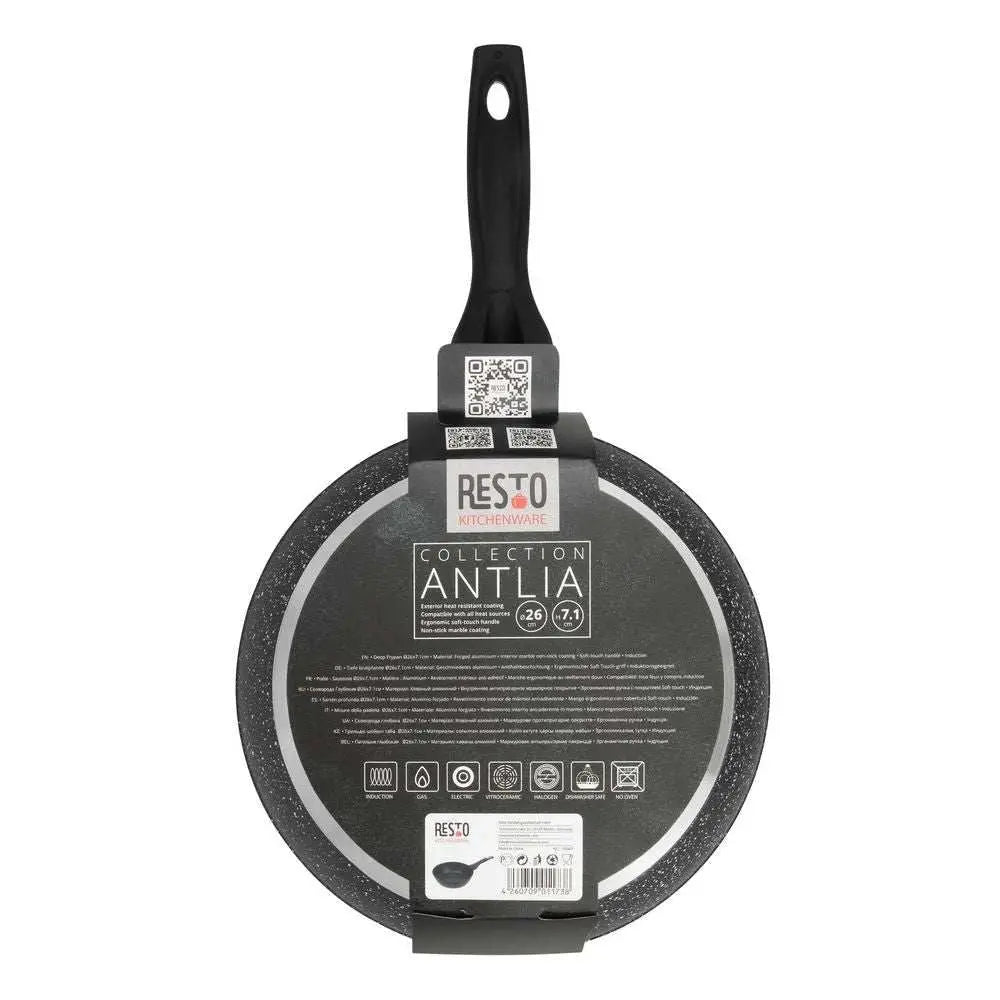Fry pan, Resto 93060 Non-Stick Deep Frypan with Soft Touch Handle - Scrollcart Qatar