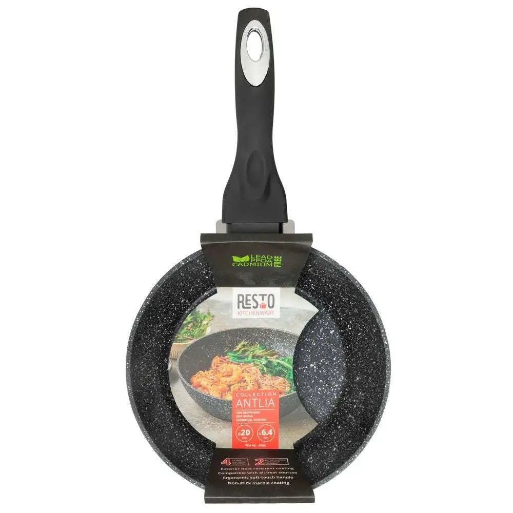 Fry pan, Resto 93060 Non-Stick Deep Frypan with Soft Touch Handle - Scrollcart Qatar