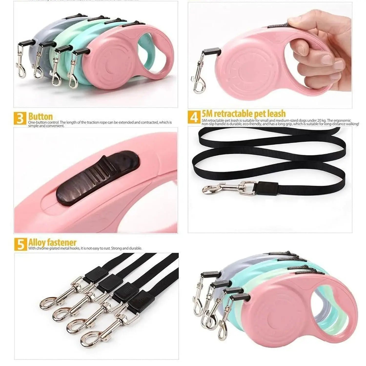 Retractable Dog Leash with Lock System-5M Price Doha Qatar