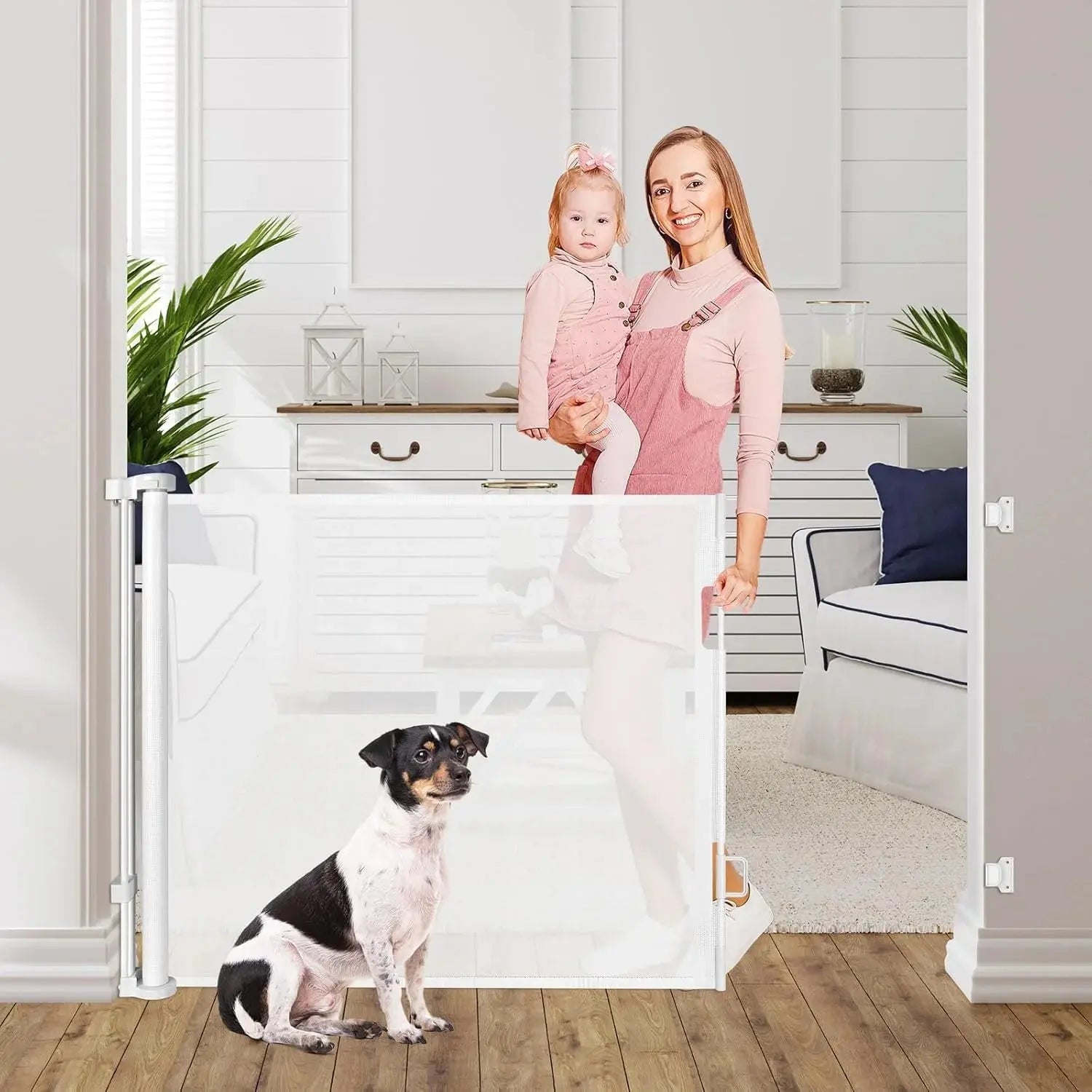 Retractable Wide Baby Safety Gate for Stairs & Doors Scrollcart Qatar 