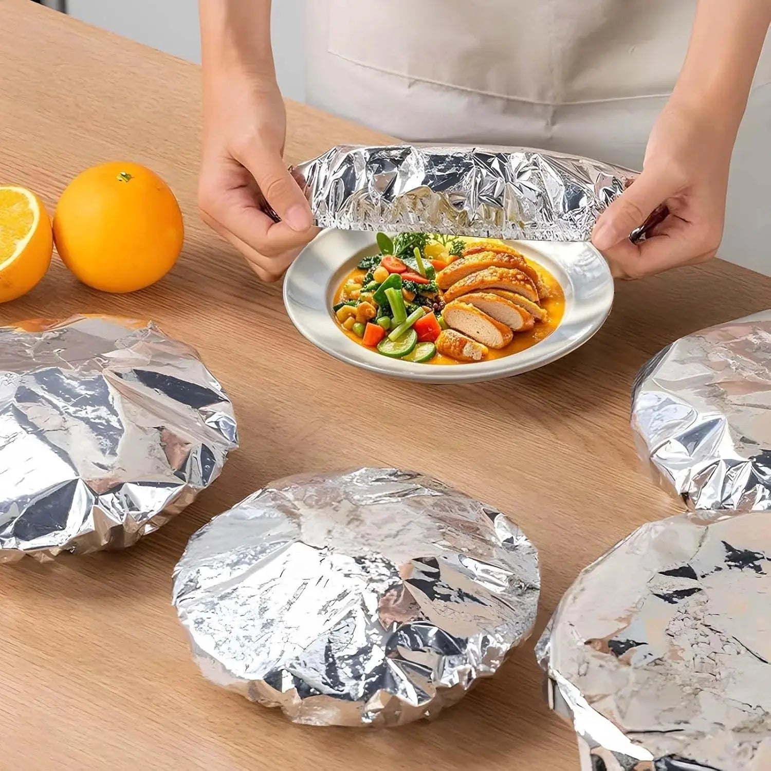 Reusable Aluminum Foil Elastic Food Wrap Covers Scrollcart Qatar 