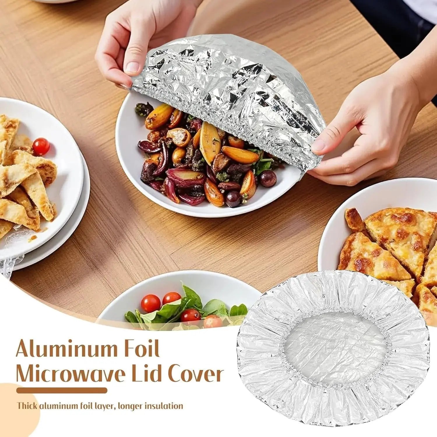 Reusable Aluminum Foil Elastic Food Wrap Covers Scrollcart Qatar 