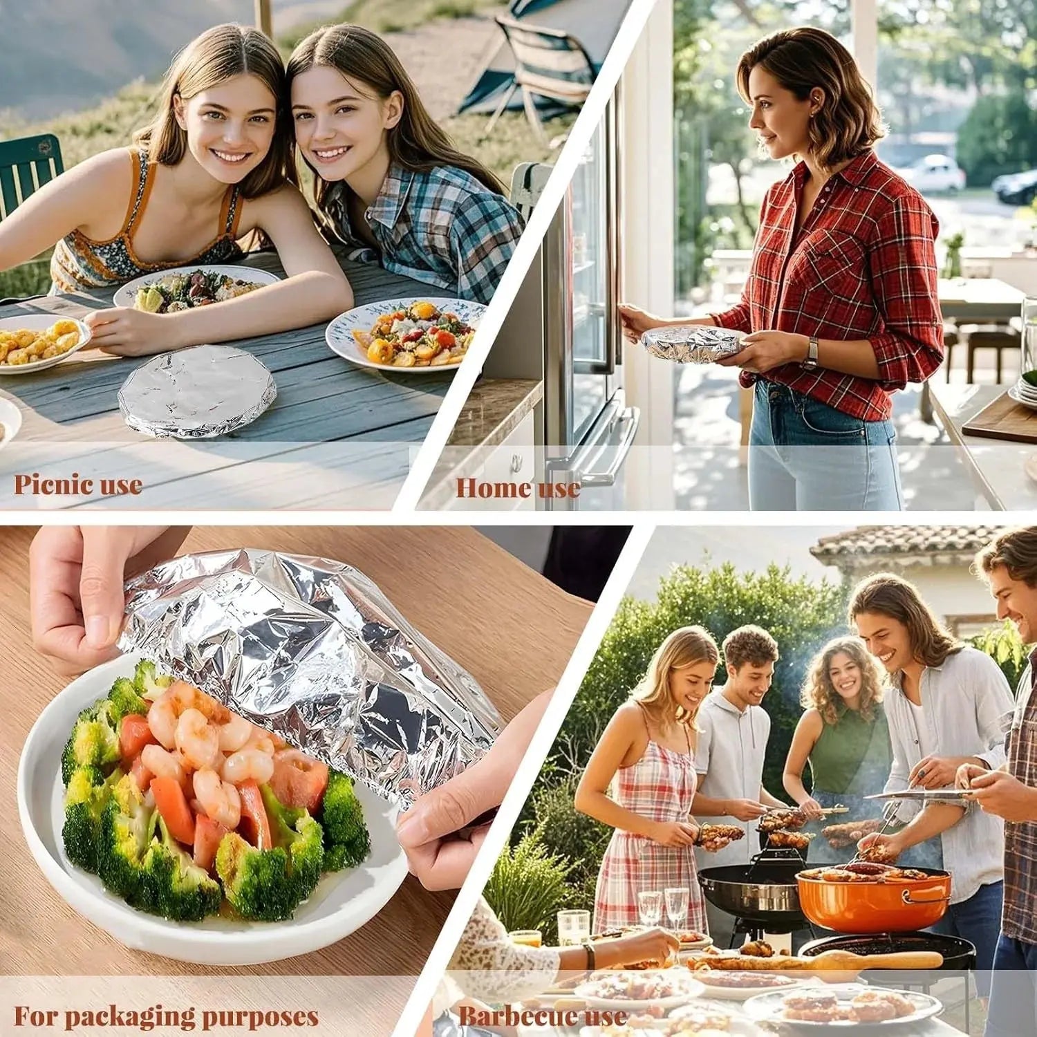 Reusable Aluminum Foil Elastic Food Wrap Covers Scrollcart Qatar 