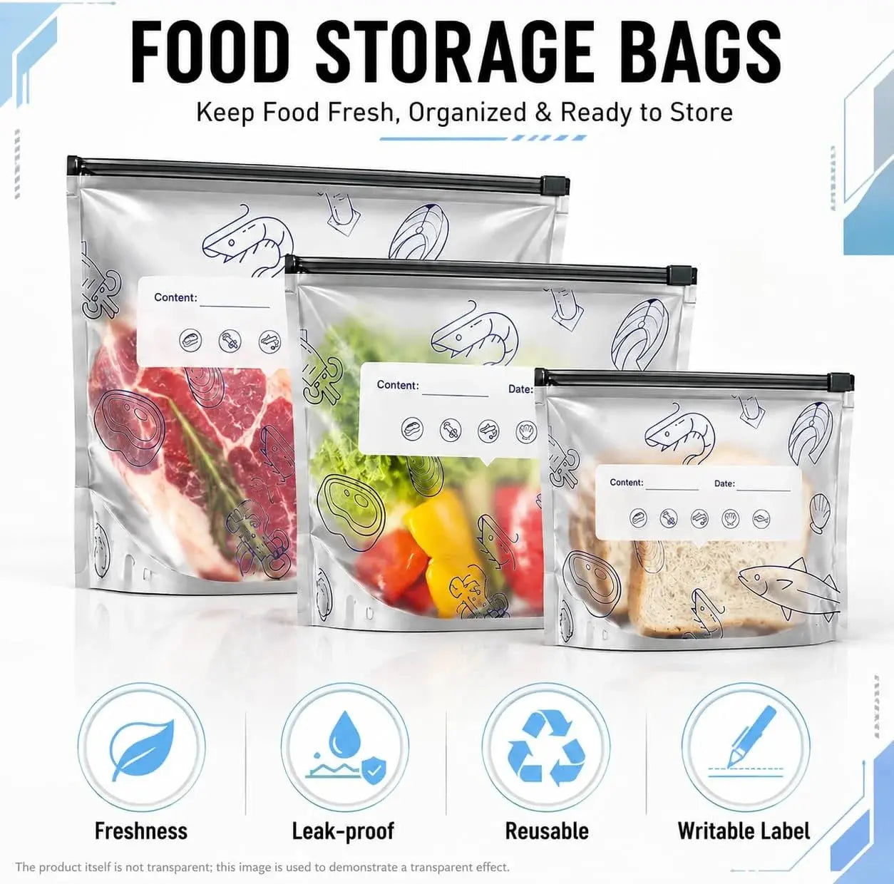 Reusable Aluminum Foil Food Storage Bags Airtight Qatar