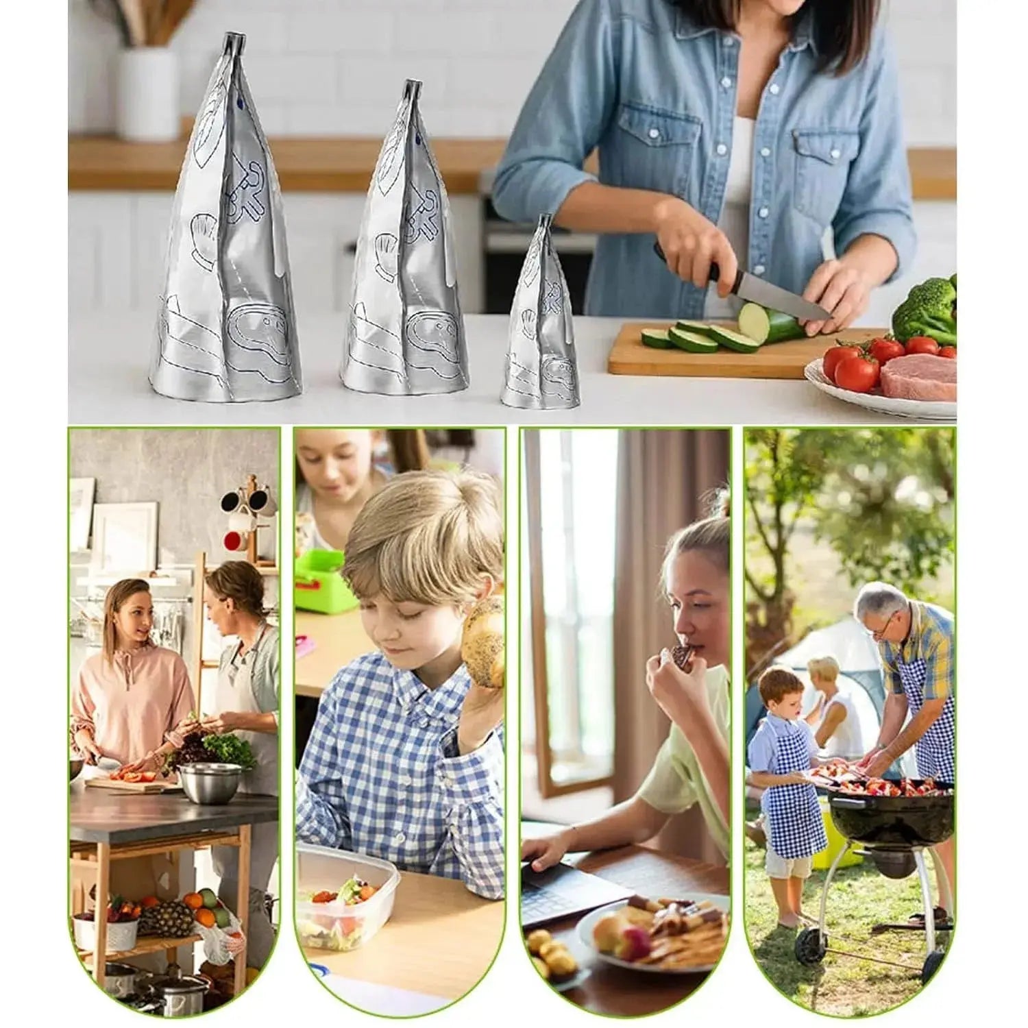 Reusable Aluminum Foil Food Storage Bags Airtight Qatar