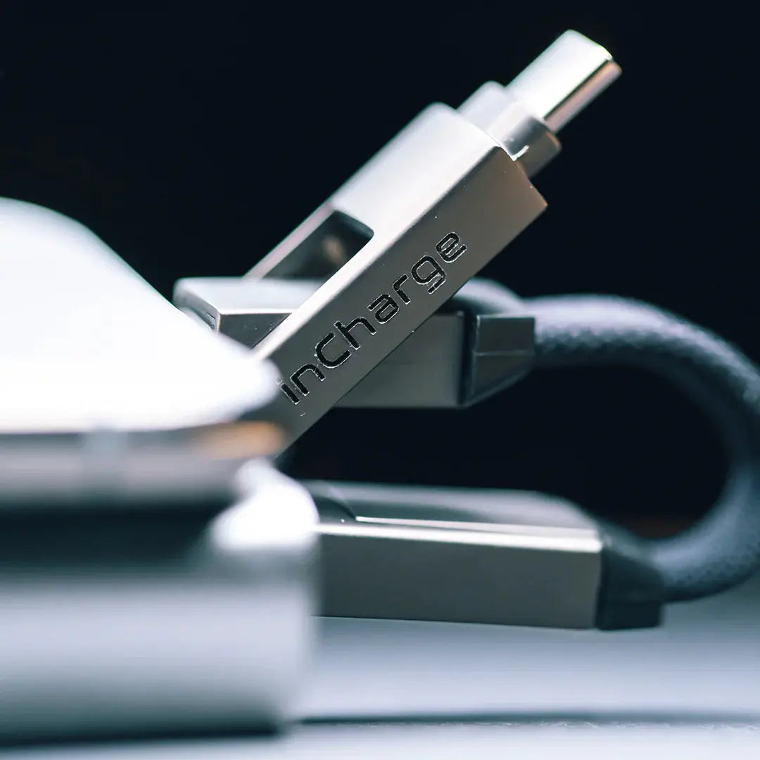Rolling Square InCharge®6 Moon White 6 in 1 Charging Cable 0.25ft Moon White fast charging qatar