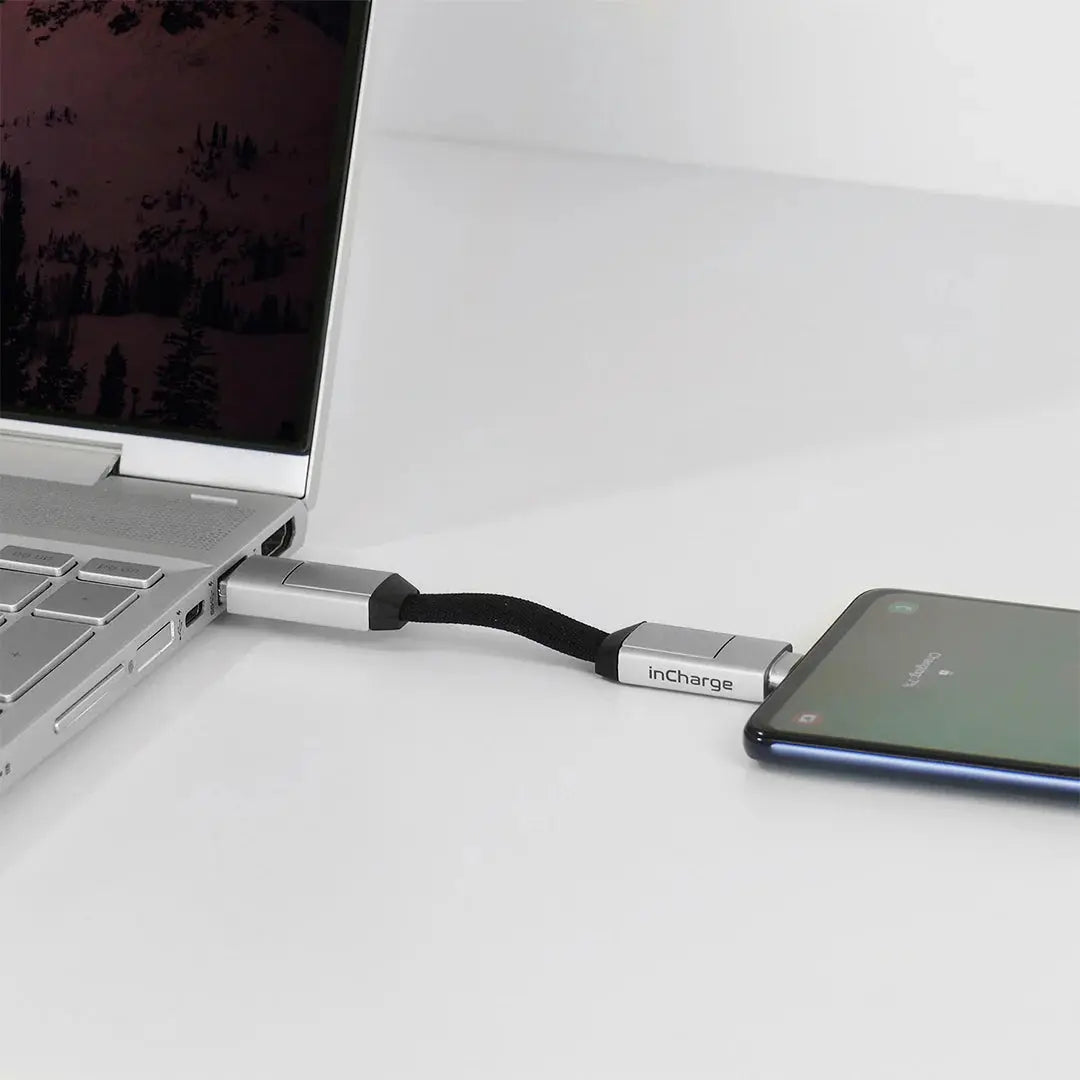 Rolling Square InCharge®6 Moon White 6 in 1 Charging Cable 0.25ft Moon White fast charging