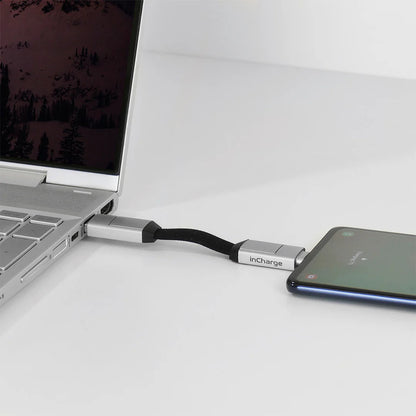 Rolling Square InCharge®6 Moon White 6 in 1 Charging Cable 0.25ft Moon White fast charging