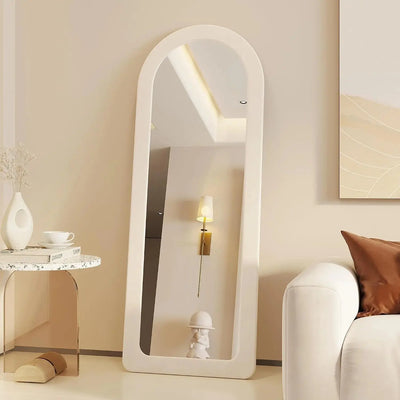 Rounded Edges Full Length Floor Mirror | Irregular Wavy Full Body Standing Mirror Scrollcart Qatar 