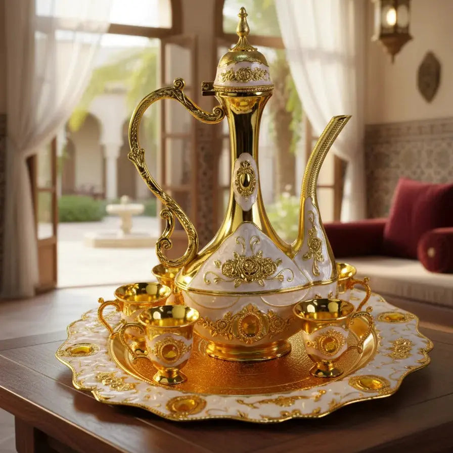 Royal Luxury Coffee & Dallah Set with Gold Doha Qatar