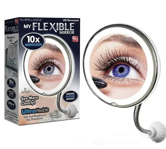 10x Zoom LED Flexible - Makeup Mirror - Scrollcart Qatar