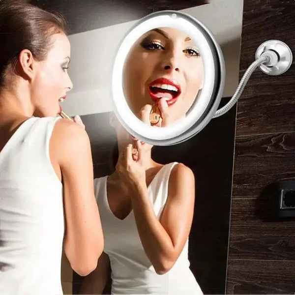 10x Zoom LED Flexible - Makeup Mirror - Scrollcart Qatar