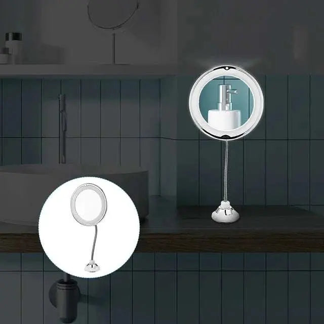 10x Zoom LED Flexible - Makeup Mirror - Scrollcart Qatar