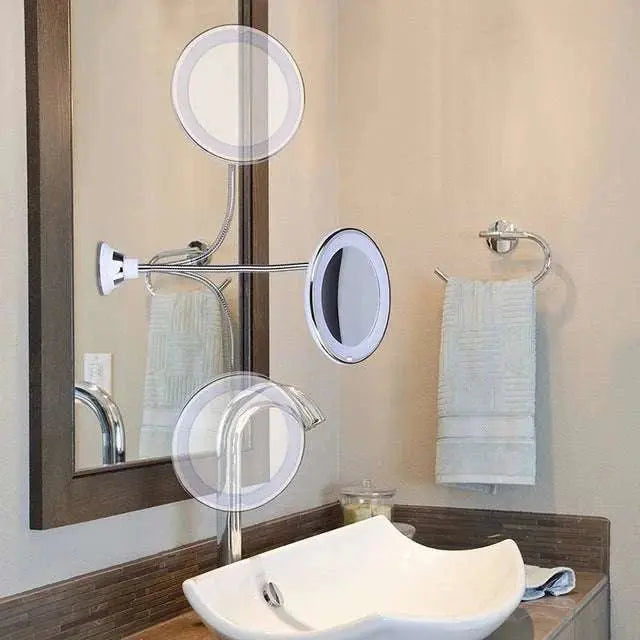 10x Zoom LED Flexible - Makeup Mirror - Scrollcart Qatar