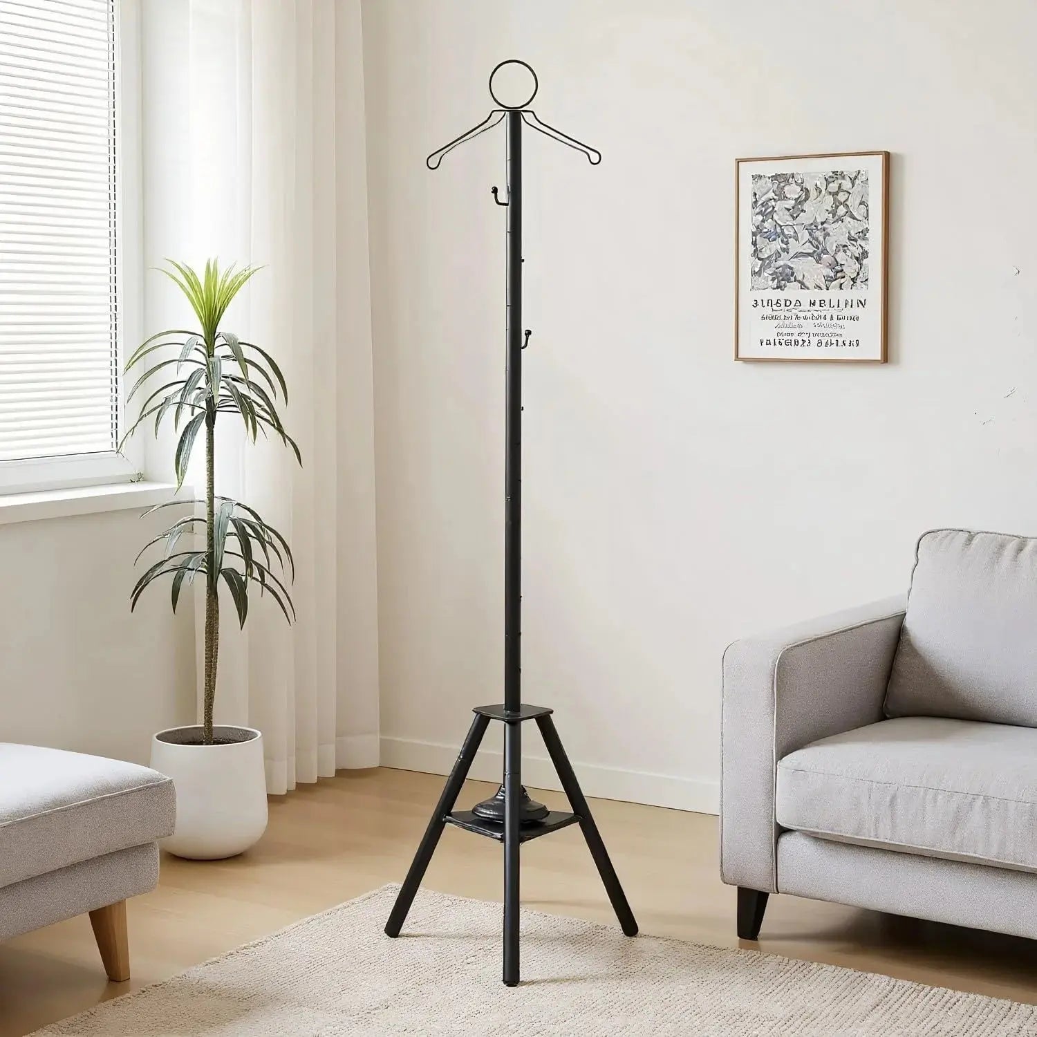 SKY-TOUCH 185cm Clothes Incense Burner Stand -Black Scrollcart Qatar 