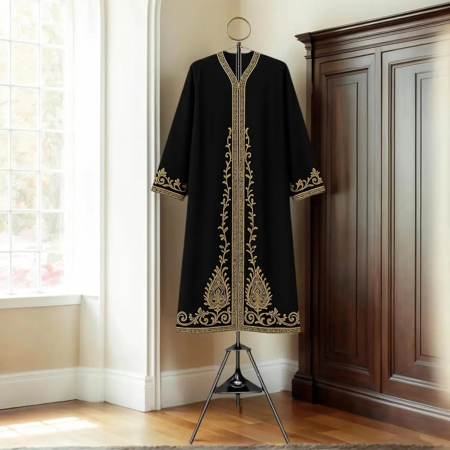 SKY-TOUCH 185cm Clothes Incense Burner Stand -Black Scrollcart Qatar 