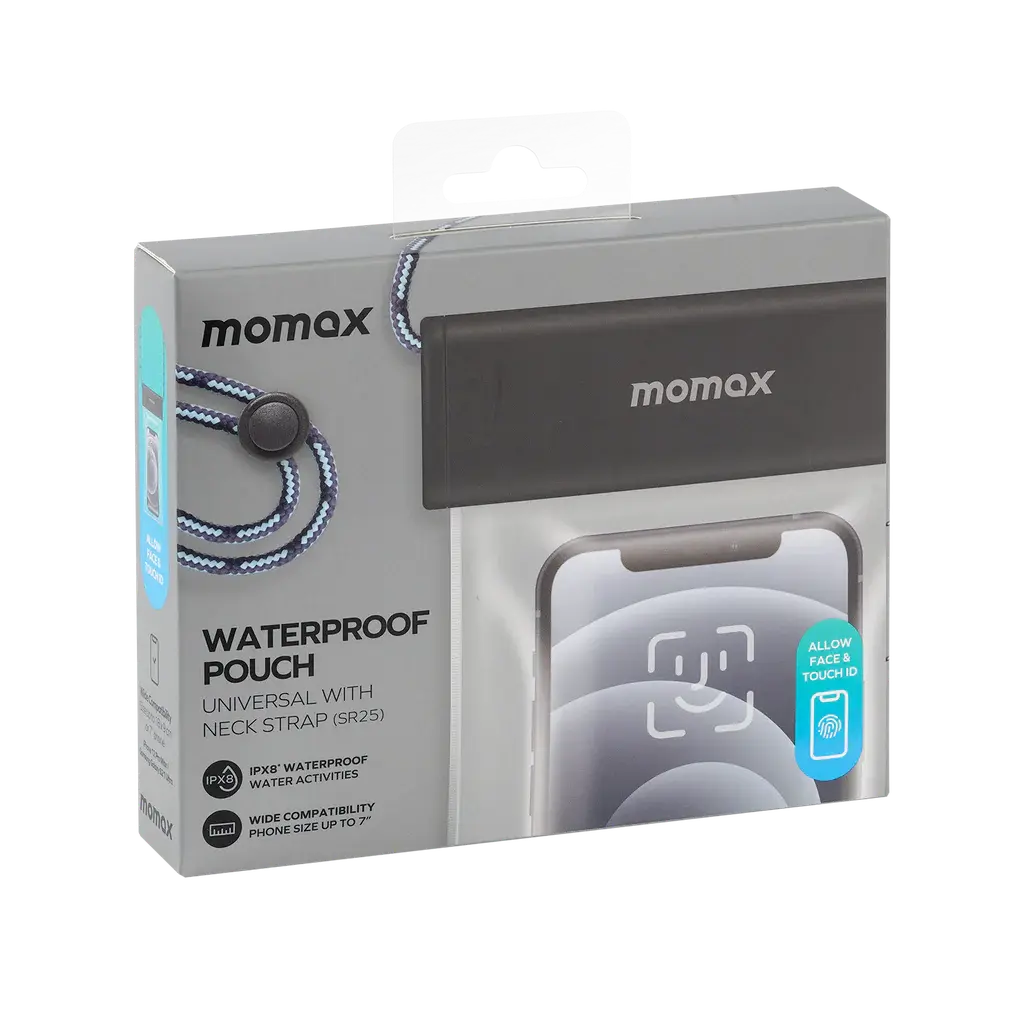 MOMAX Universal Waterproof Pouch with Neck Strap - Scrollcart Qatar