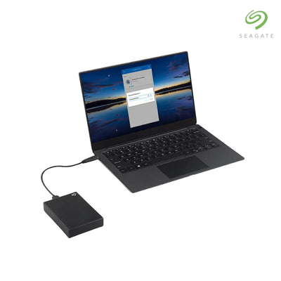 Seagate 5TB One Touch Black - Connecting Laptop