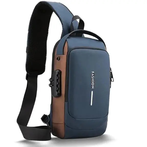 Secure Sling Backpack with USB Charging and Lock Scrollcart Qatar 