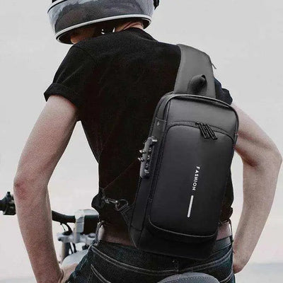 Secure Sling Backpack with USB Charging and Lock - Scrollcart Qatar