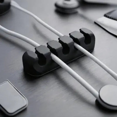 Self-Adhesive Silicone Cable Organizer Holder with 5 Slots – Home & Office Scrollcart Qatar 