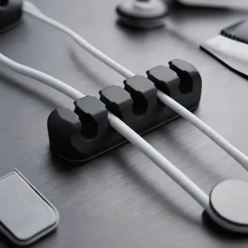 Self-Adhesive Silicone Cable Organizer Holder with 5 Slots – Home & Office Scrollcart Qatar 