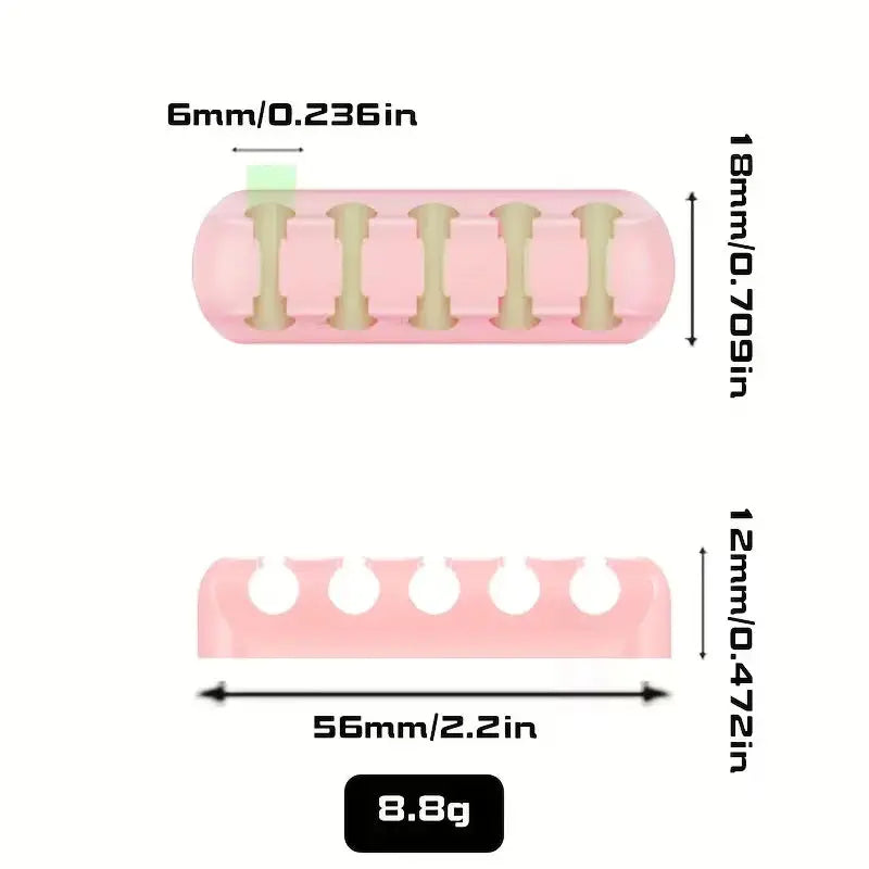 Self-Adhesive Silicone Cable Organizer Holder with 5 Slots – Home & Office Scrollcart Qatar 