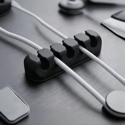 Self-Adhesive Silicone Cable Organizer Holder with 5 Slots – Home & Office Scrollcart Qatar 
