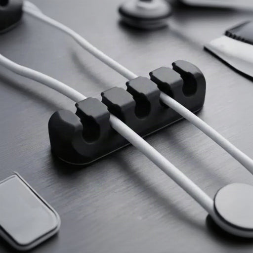 Self-Adhesive Silicone Cable Organizer Holder with 5 Slots – Home & Office Scrollcart Qatar 