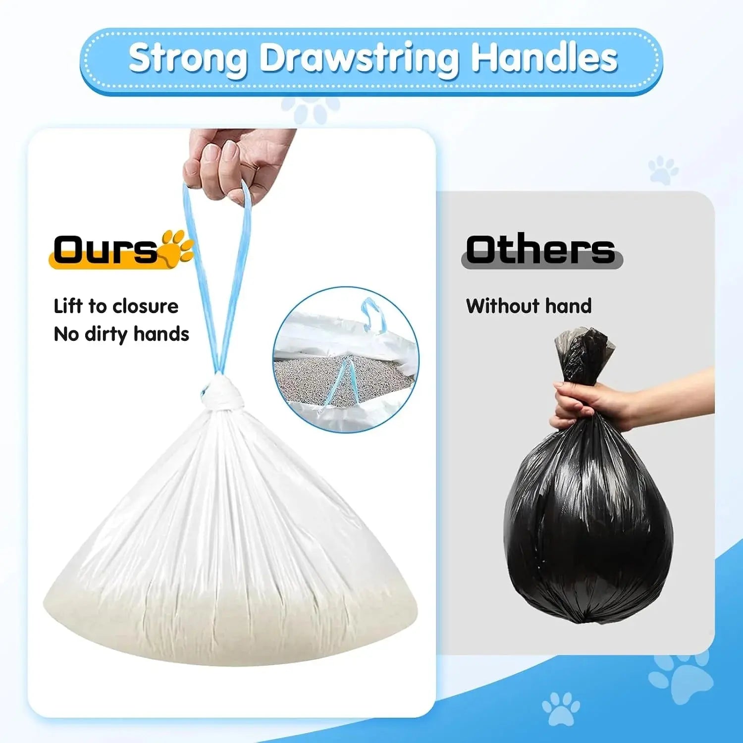 Self-Cleaning Cat Litter Box Waste Bags - Drawstring Extra-Thick Liners Scrollcart Qatar 