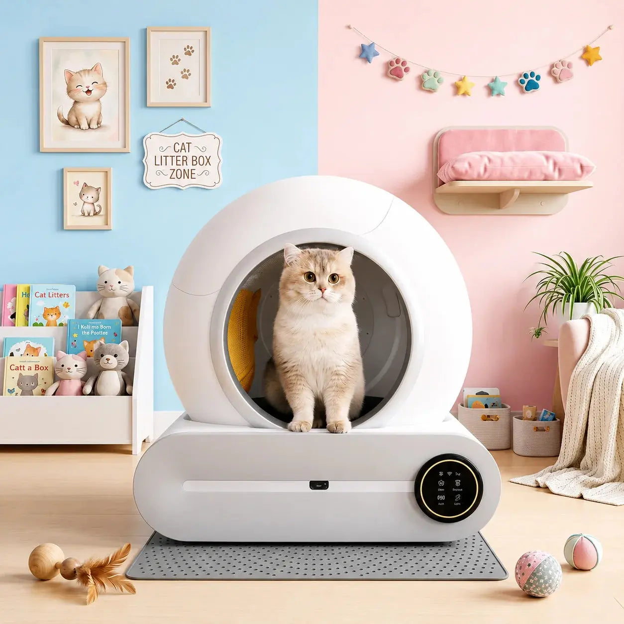 Self Cleaning Cat Litter Box with App Control White Scrollcart Qatar 