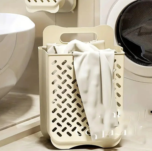 Shop Collapsible Wall Mount Laundry Basket  Price Qatar