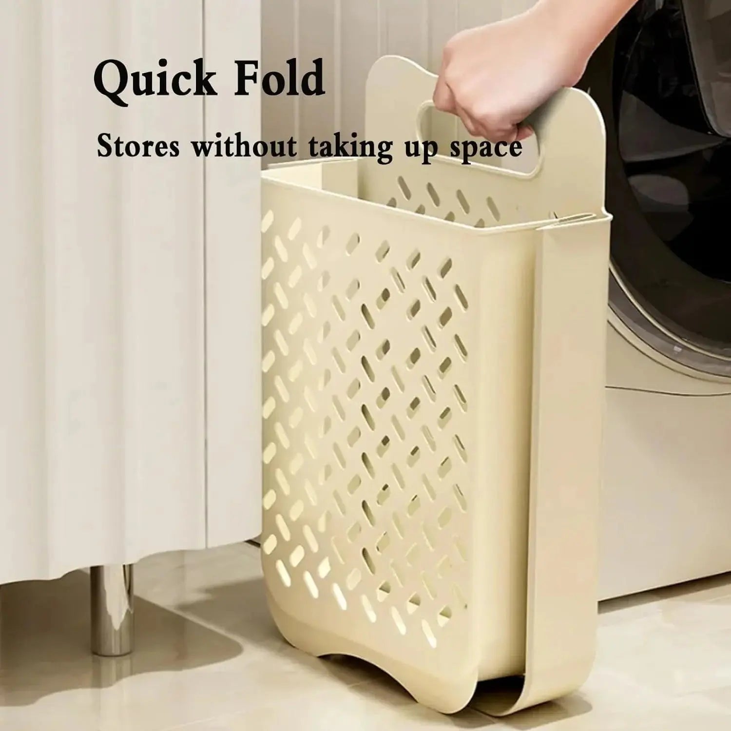 Shop Collapsible Wall Mount Laundry Basket  Price Qatar