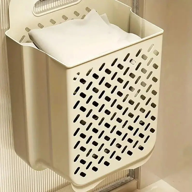 Shop Collapsible Wall Mount Laundry Basket  Price Qatar