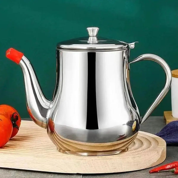 Shop Stainless Steel Oil Strainer Pot- Filter Container 