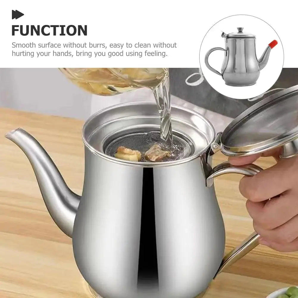 Shop Stainless Steel Oil Strainer Pot- Filter Container 